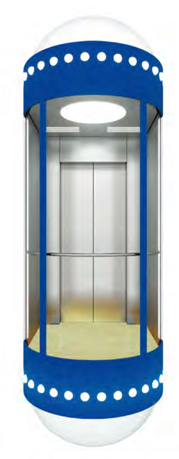 Ascenseur guidé 3 de passager d'ascenseur d'ascenseur panoramique d'approvisionnement d'usine